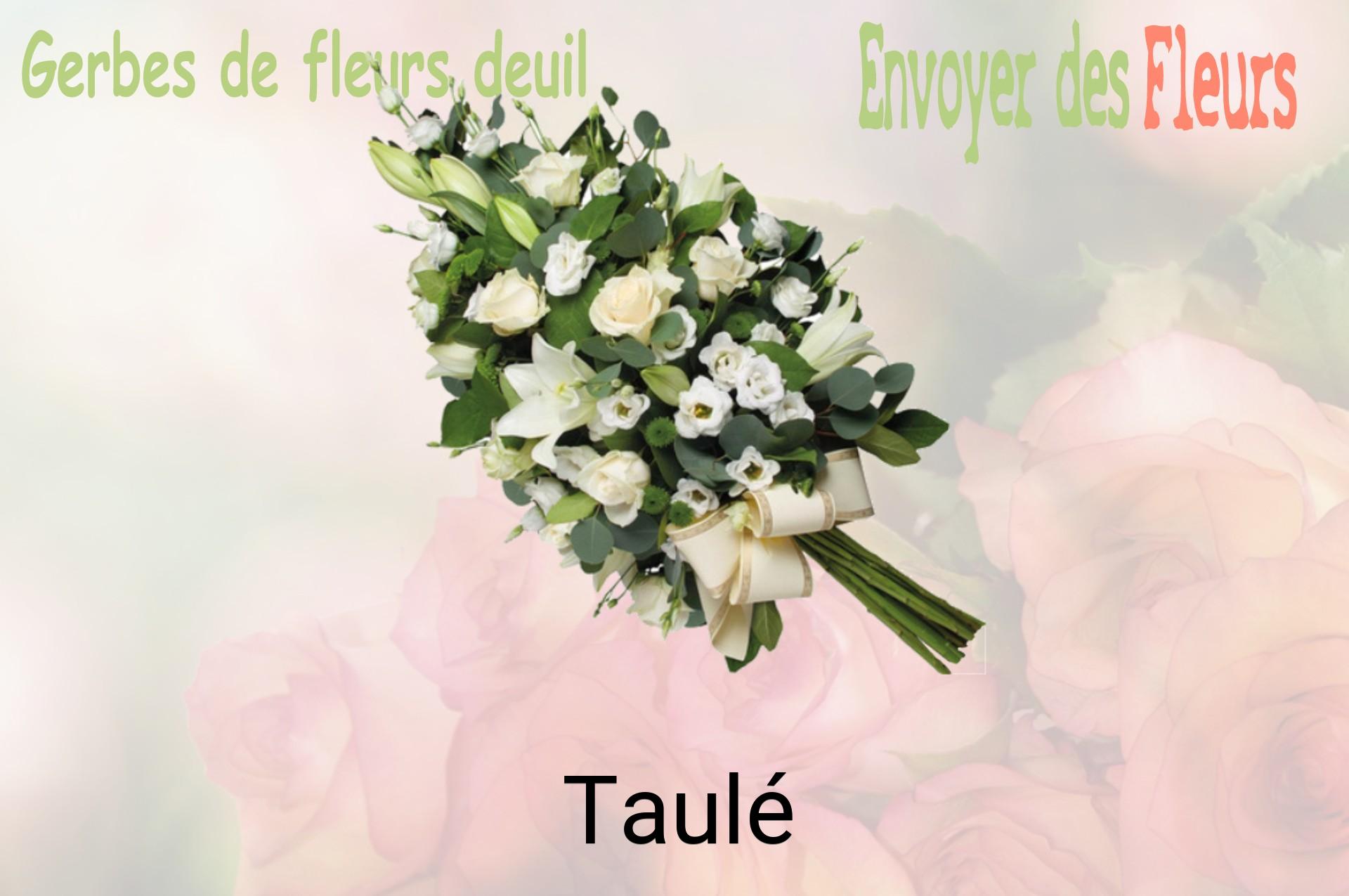 Gerbe de fleurs de deuil livrée à Taulé